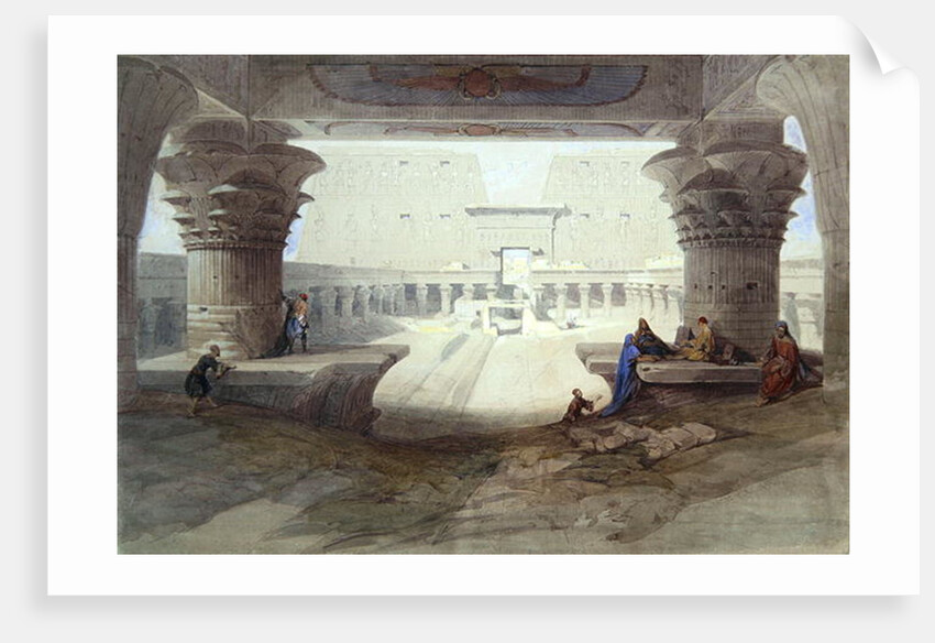 View from under the Portico of the Temple of Edfu, Upper Egypt, 1846 by David Roberts