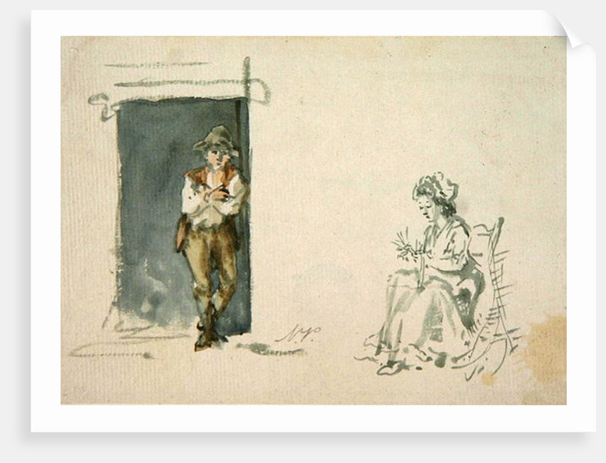 Figure studies, boy standing by Nicholas Pocock