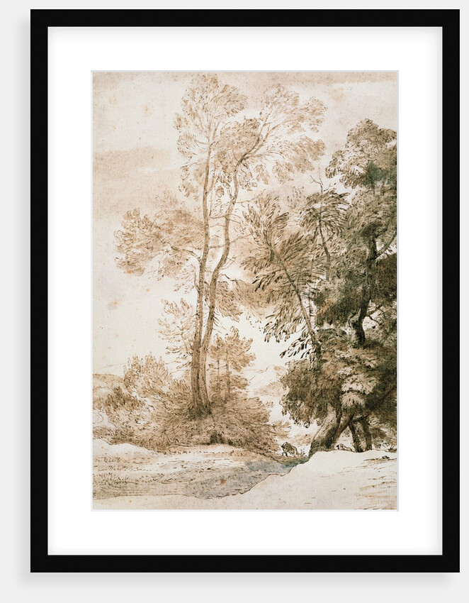 Trees and Deer, after Claude, 1825 by John Constable