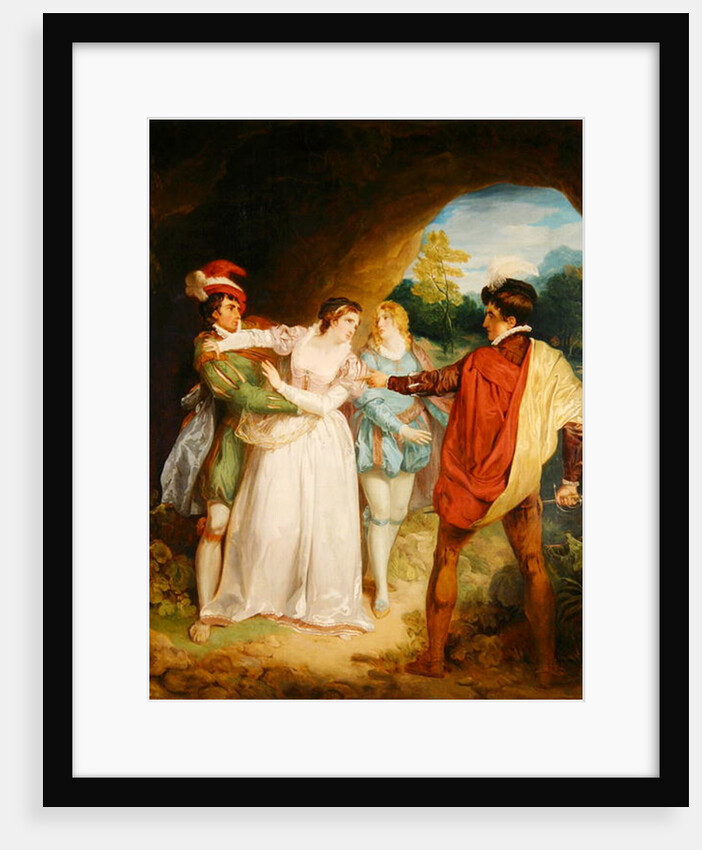 Valentine rescuing Silvia from Proteus by Francis Wheatley
