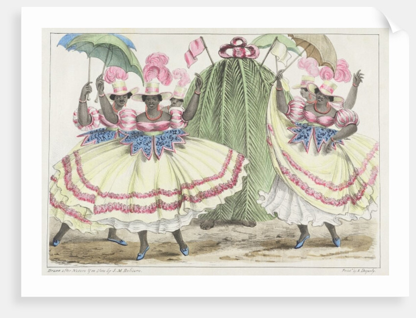 Red-Set Girls and Jack-in-the-Green, plate 2 from 'Sketches of Character...', 1838 by Isaac Mendes Belisario