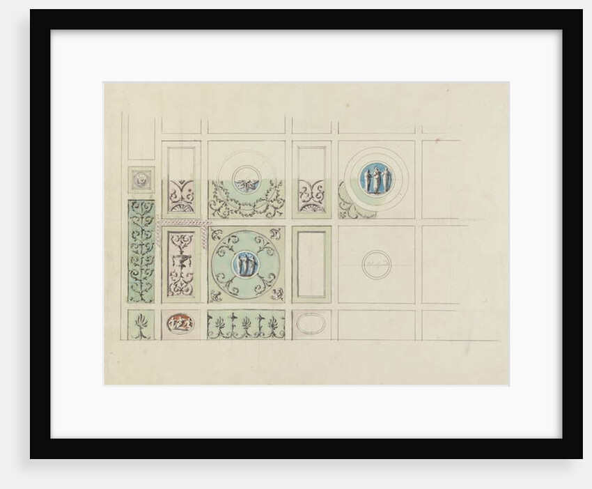 Design for the ceiling of the Eating Parlour, Headfort House by Robert Adam