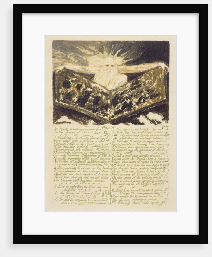 In living creations appear'd... by William Blake