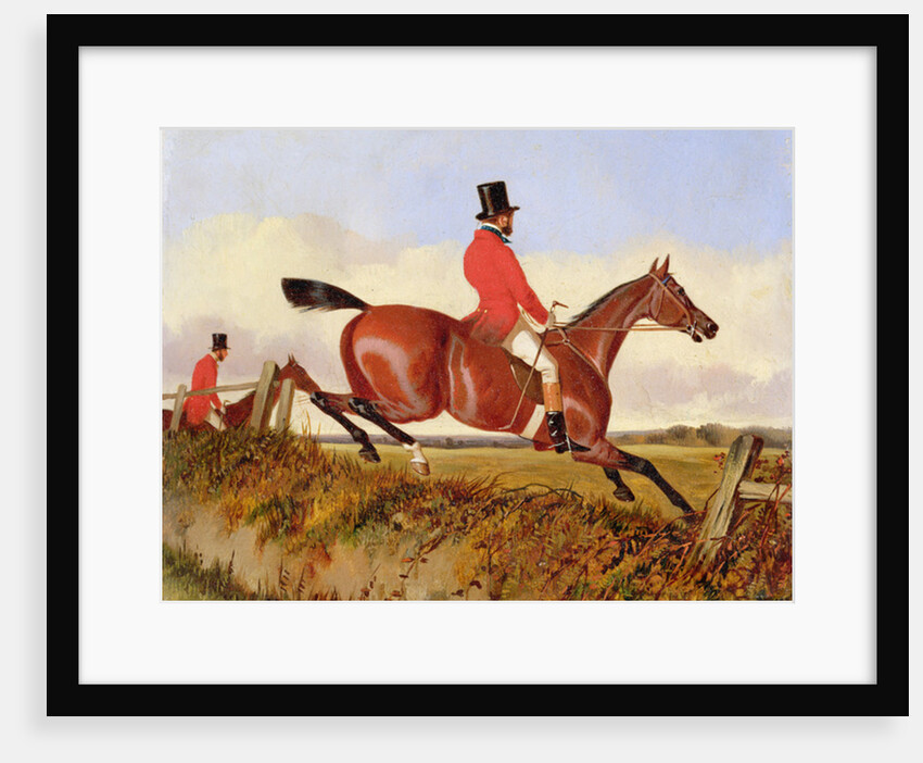 Foxhunting: Clearing a Bank, c.1840 by John Dalby
