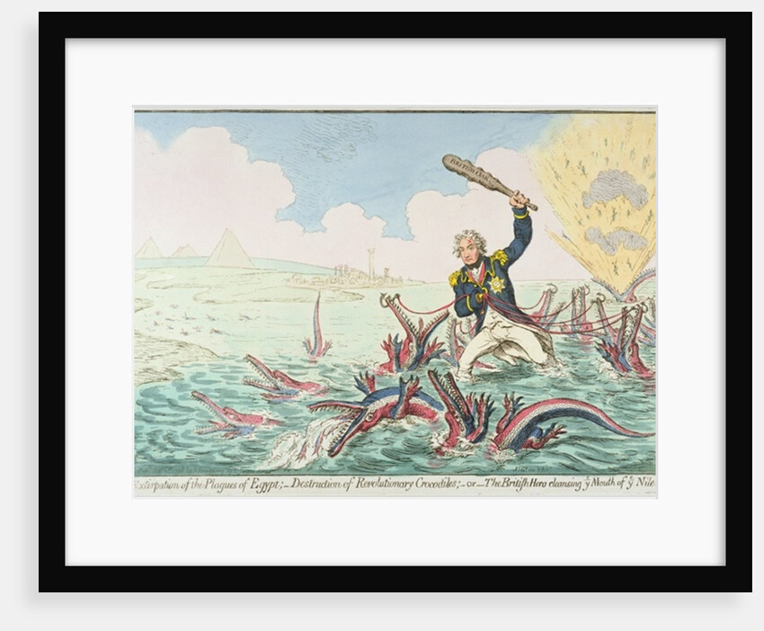 Extirpation of the Plagues of Egypt:- Destruction of Revolutionary Crocodiles, 1798 by James Gillray