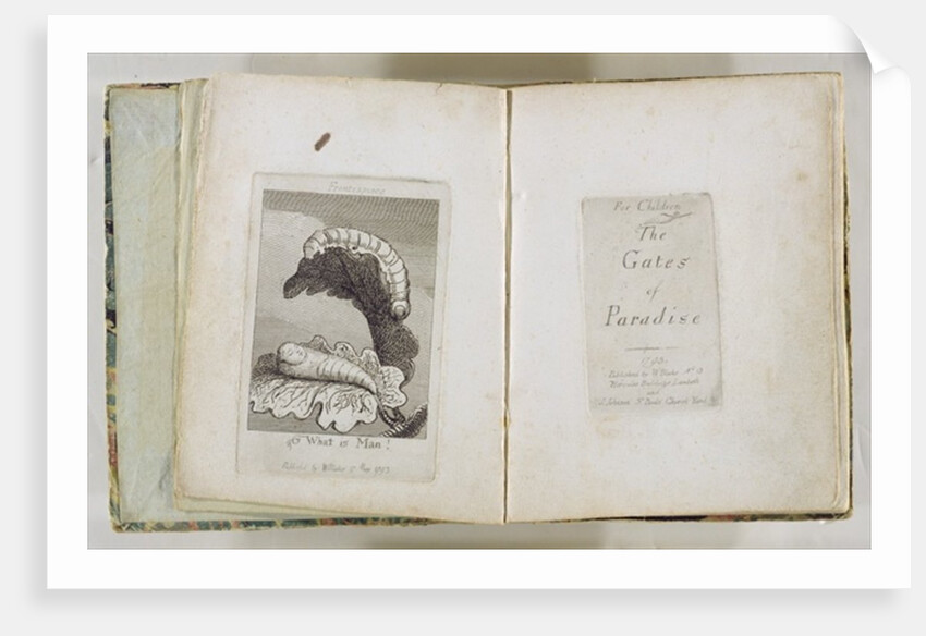 For Children. The Gates of Paradise, 1793 by William Blake