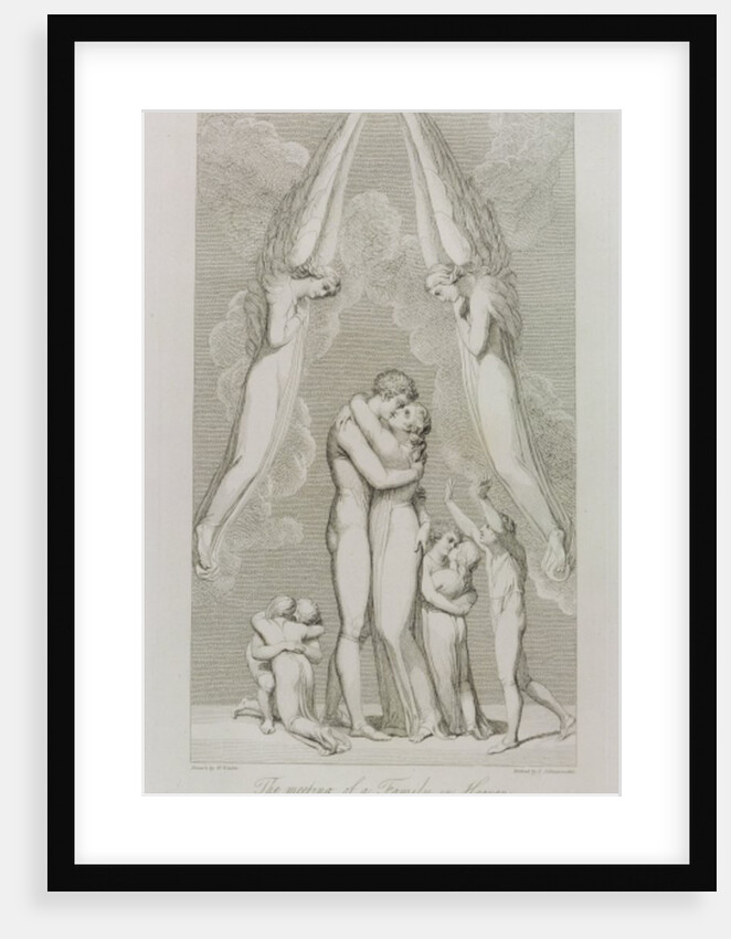 The Meeting of a Family in Heaven, pl.4 by William Blake