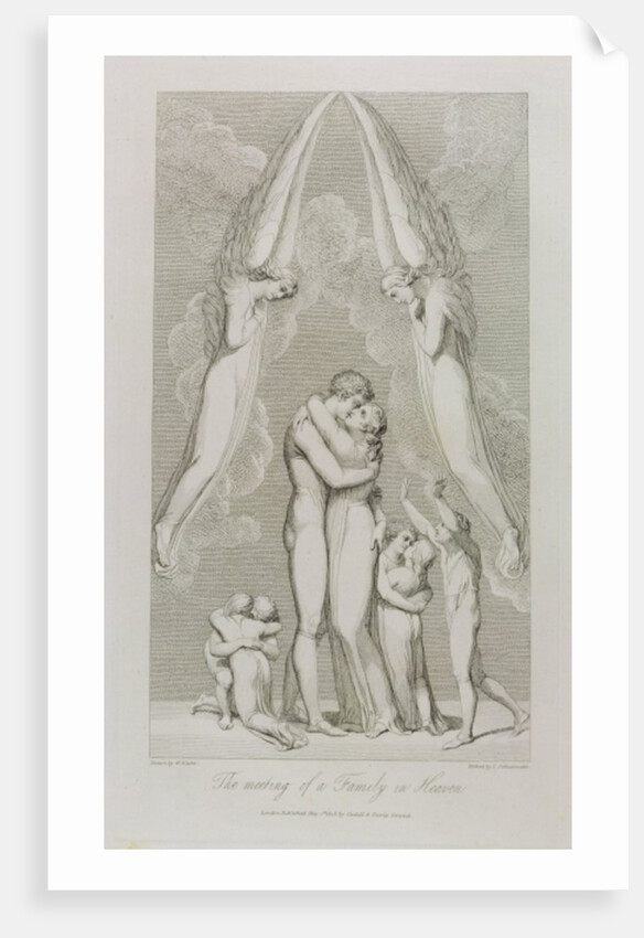 The Meeting of a Family in Heaven, pl.4 by William Blake