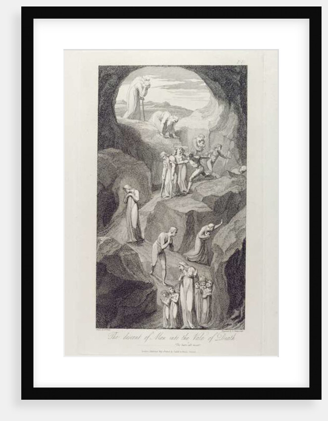 The Descent of Man into the Vale of Death, pl.8 by William Blake