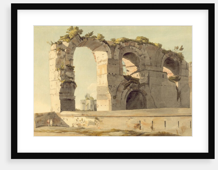 The Claudian Aqueduct, Rome, 1785 by Francis Towne