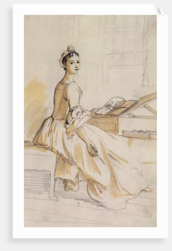 Portrait of a Lady at a Drawing Table by Paul Sandby