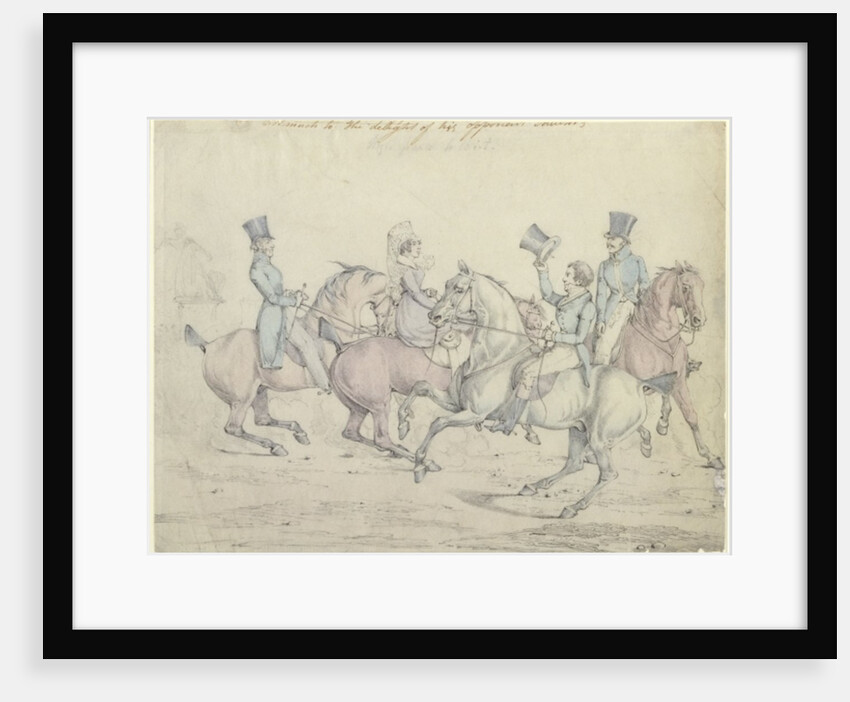 Morning Ride, original drawing for plate 12 of 'Scenes in the Life of Master George' by Henry Thomas Alken