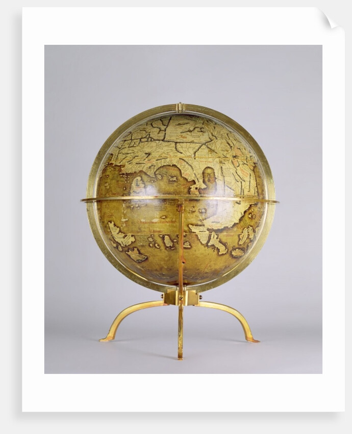 Terrestrial Globe, one of a pair known as the 'Brixen' globes, c.1522 by Martin Waldsemuller (after)