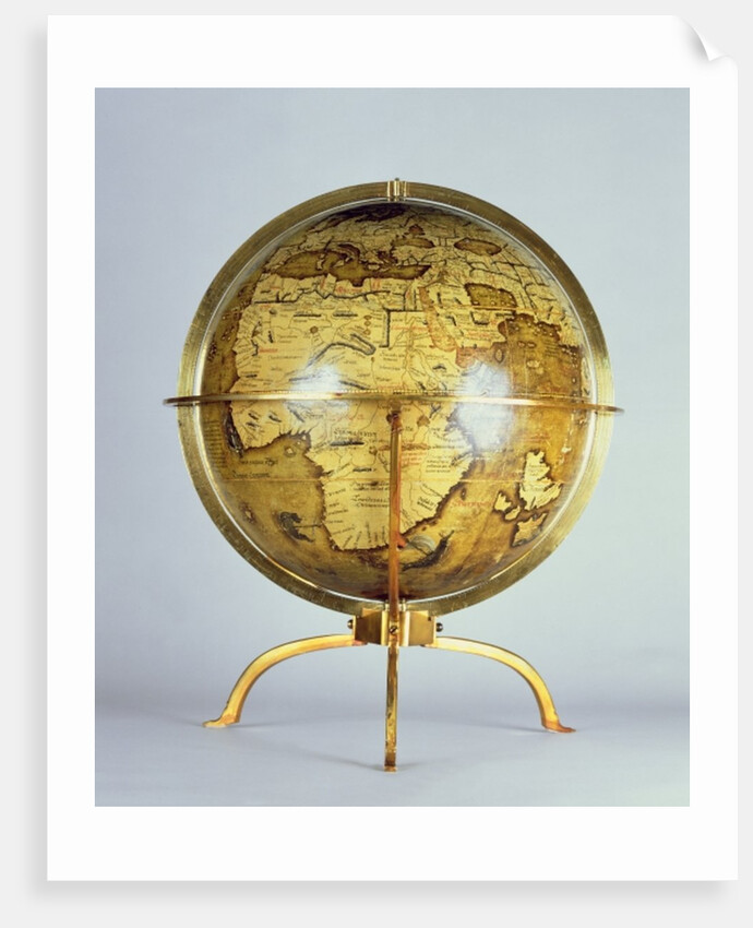 Terrestrial globe by Martin Waldsemuller