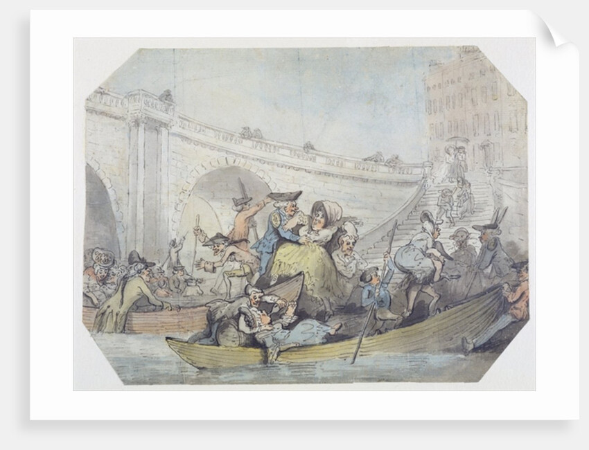 The Arrival of Ferries at London Bridge by Thomas (after) Rowlandson