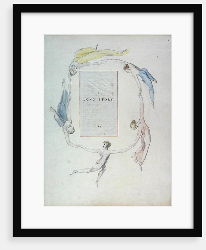 A Long Story, design 23r from 'The Poems of Thomas Gray', 1797-1798 by William Blake