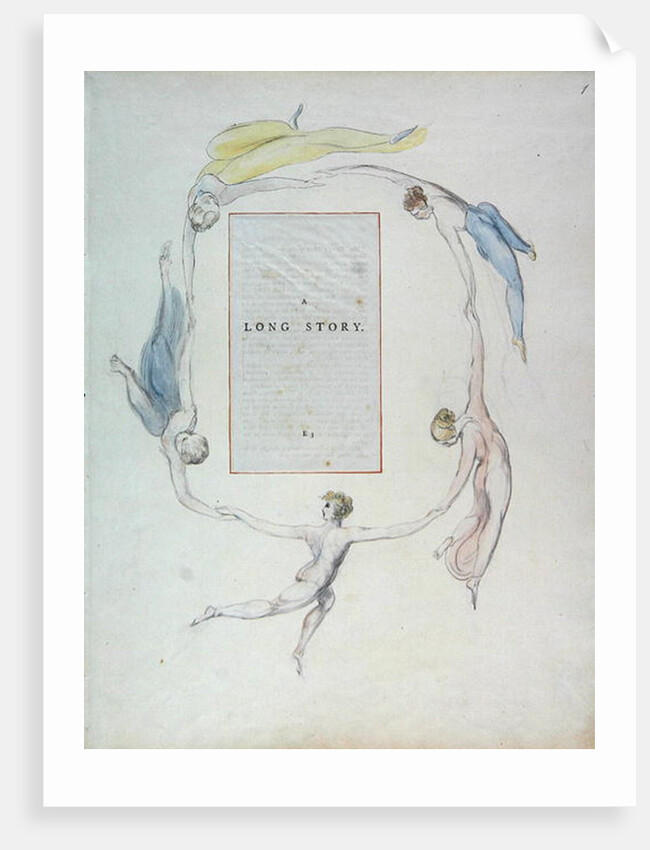 A Long Story, design 23r from 'The Poems of Thomas Gray', 1797-1798 by William Blake
