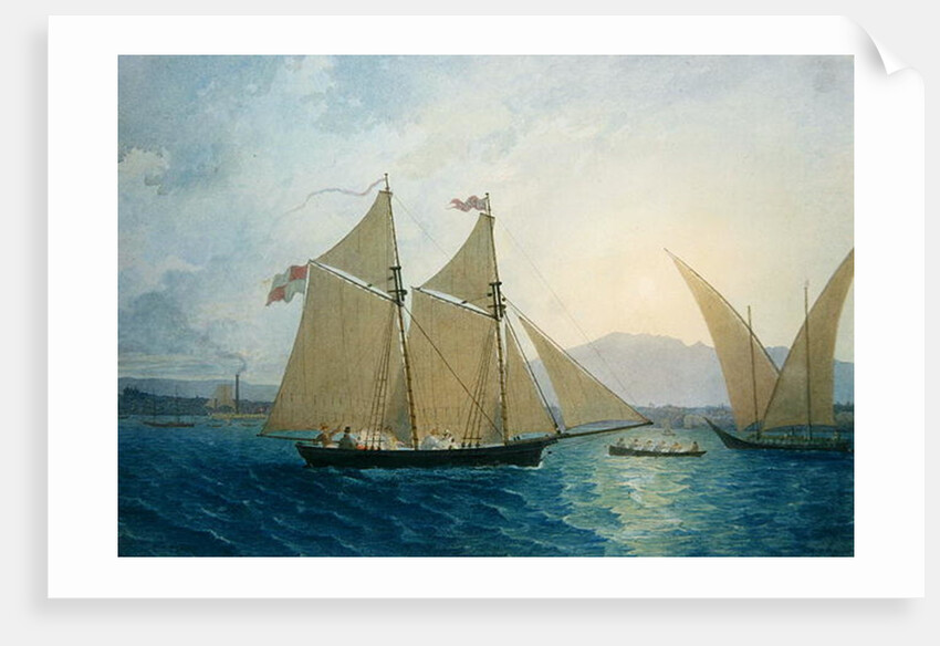 The Launch 'La Sociere' on the Lake of Geneva by Francis Danby
