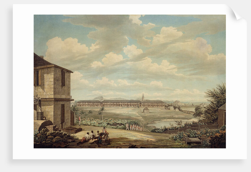 A View on the Island of Antigua: the English Barracks and St. John's Church seen from the Hospital, c.1775-1776 by Thomas Hearne