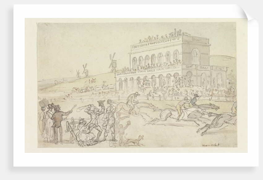 Doctor Syntax loses his money on the Race Ground at York by Thomas Rowlandson