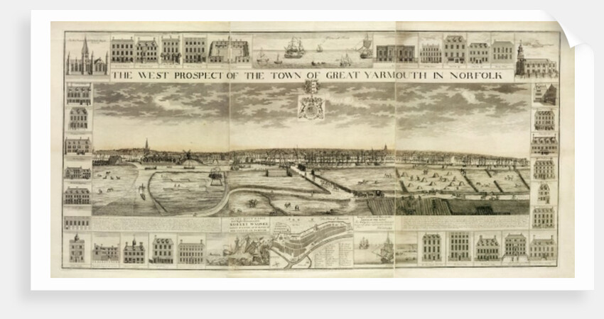 The West Prospect of the Town of Great Yarmouth in Norfolk by J. Corbridge