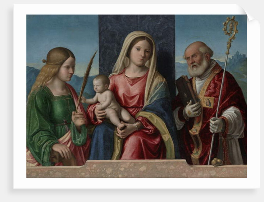 Virgin and Child with Saints Catherine and Nicholas, 1510-17 by Giovanni Battista Cima da Conegliano