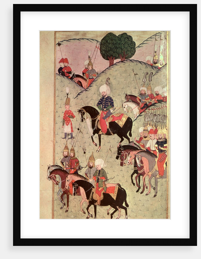 TSM H.1339 Sultan Selim II riding between Kotahia and Belgrade to rejoin the Imperial Army, 1584-89 by Turkish School