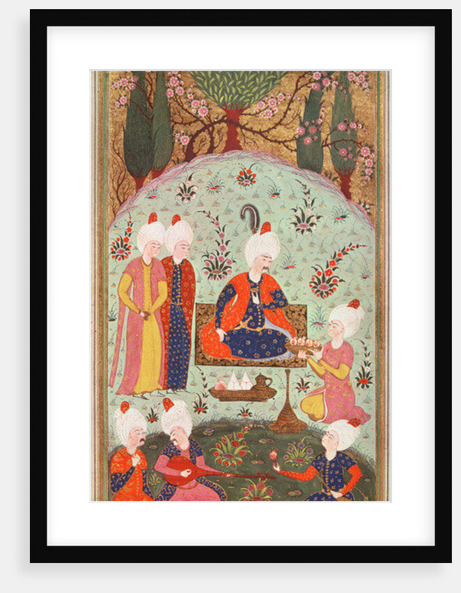 TSM H.804 & H.806 The Crown Prince celebrating victory with a meal in the garden, 1534 by Turkish School