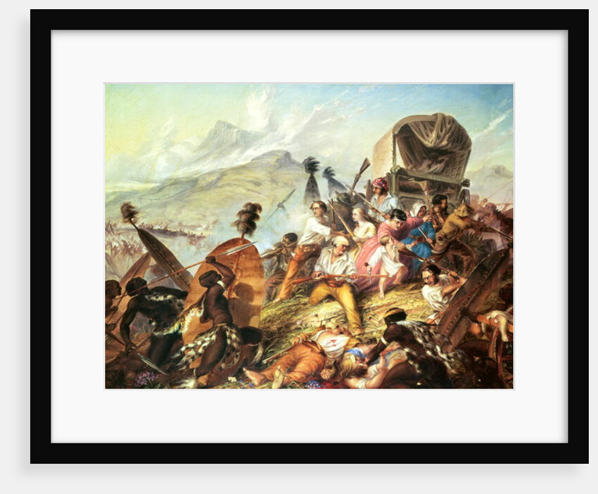 The Battle of Blauwkrantz, 1838 by Thomas Baines