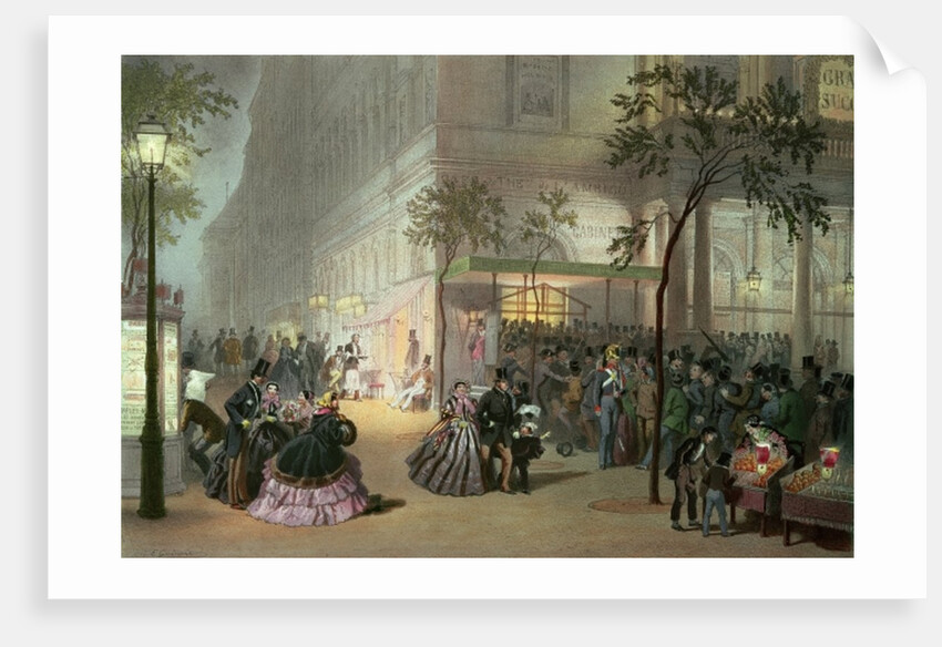 A Queue at the Theatre de l'Ambigu-Comique by Eugene Charles Francois Guerard