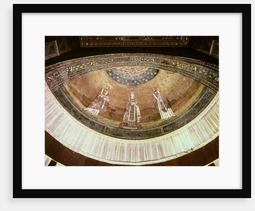 Saint Agnes between two popes by School Byzantine