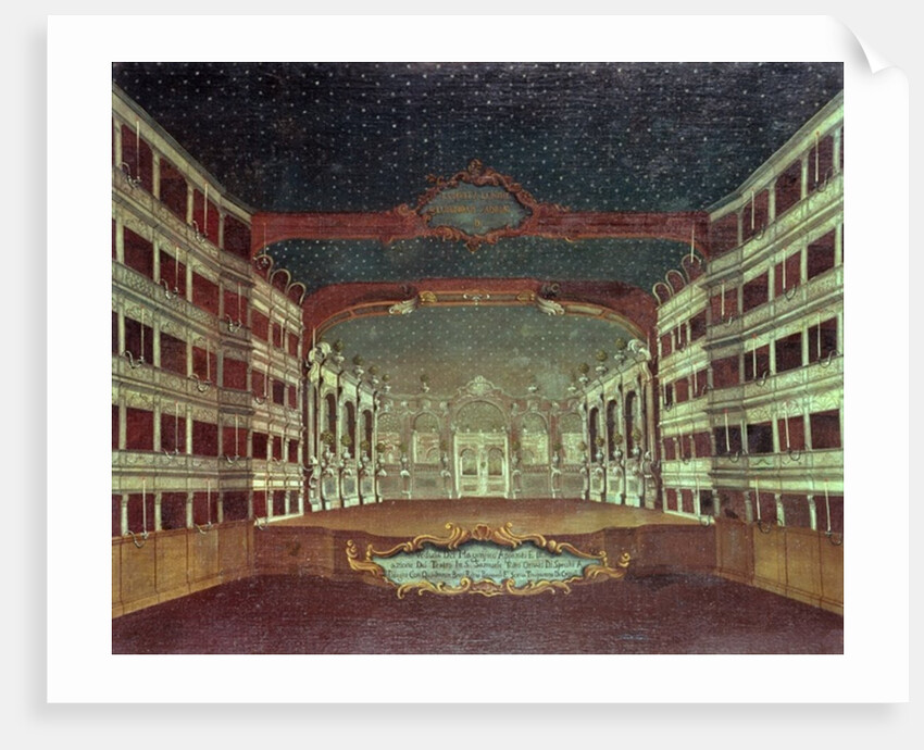 Interior of the San Samuele Theatre, Venice by Gabriele Bella