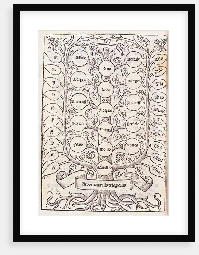 Celestial ladder from 'De Nova Logica' by Ramon Llull c.1512 by Spanish School
