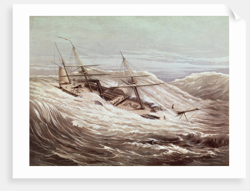 The Mississippi Steam Frigate in a Typhoon by American School