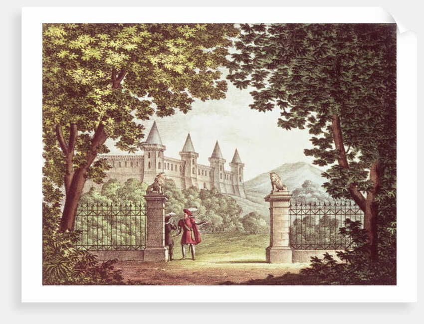 The Gardens of Windsor Castle, set design for the opera 'Anna Bolena' by Alessandro Sanquirico