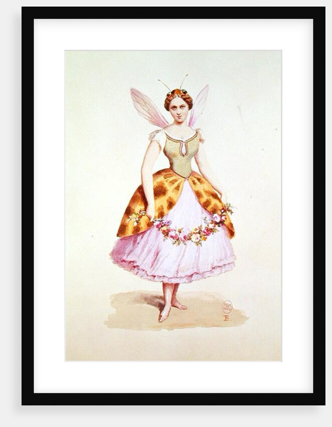 Girl in a bee costume, the Bonaparte emblem, as worn at a fancy dress party given by Napoleon III and Empress Eugenie, 9th February 1863 by French School