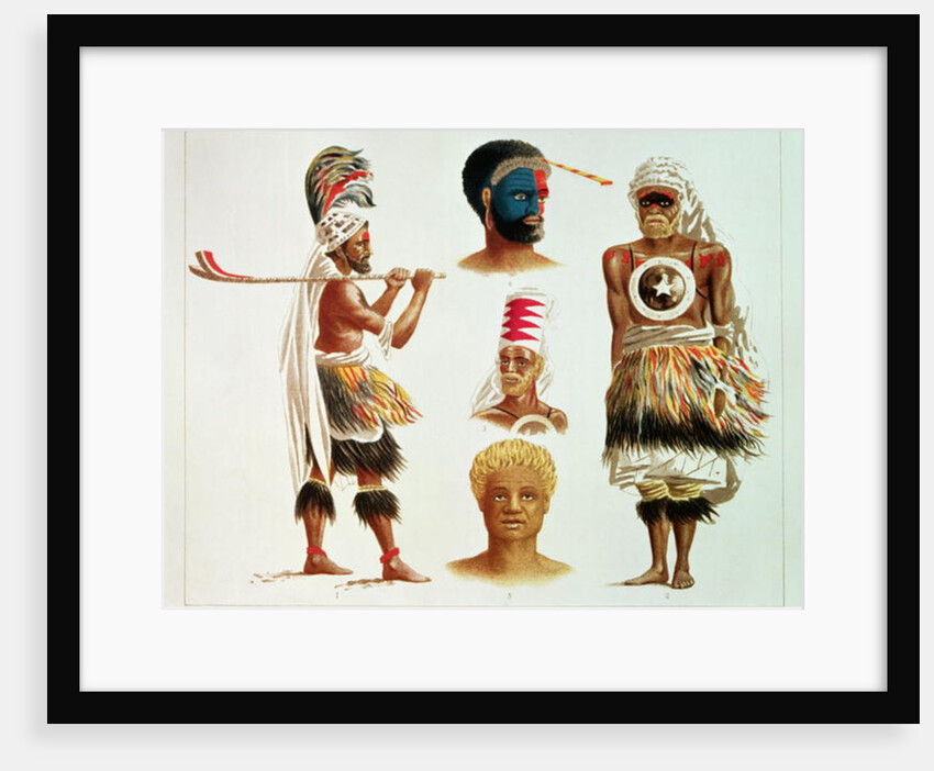 Various Dancing Costumes Worn at Nakello, Fiji by Michael Hanhart