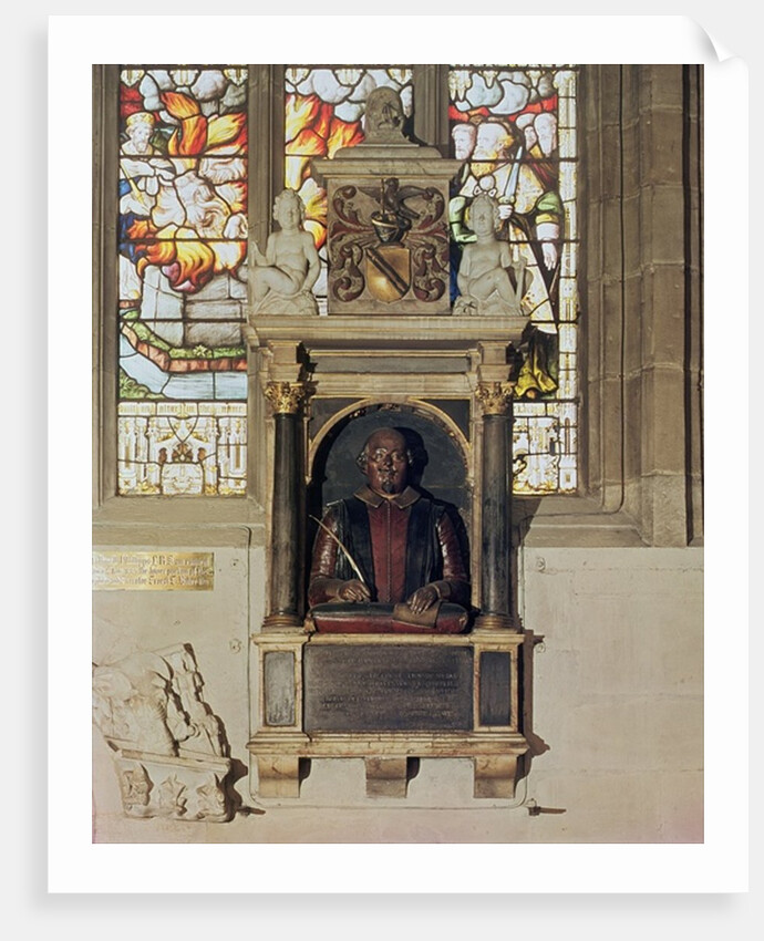 Monument to William Shakespeare c.1616-23 by Gheerart Janssen