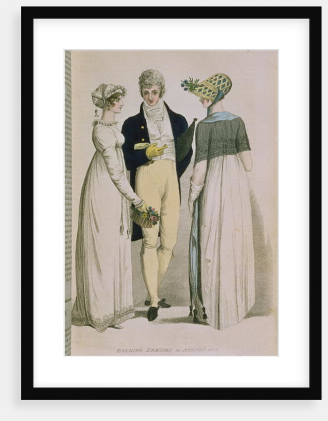Evening Dresses for August 1808 by English School