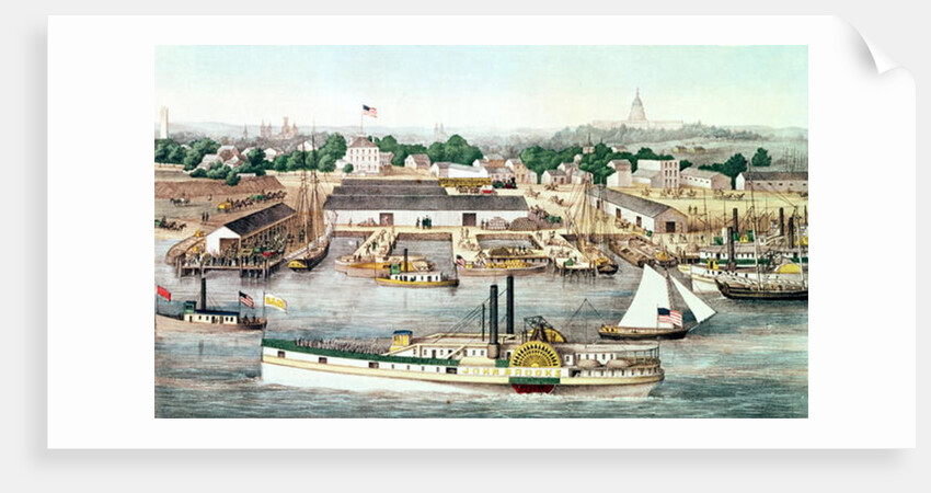 Bird's Eye View of Sixth Street Wharf, Washington D.C, published by Charles Magnus, 1863 by American School
