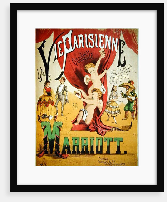 Cover of the score sheet for 'La Vie Parisienne Quadrille' by Charles Marriott by English School