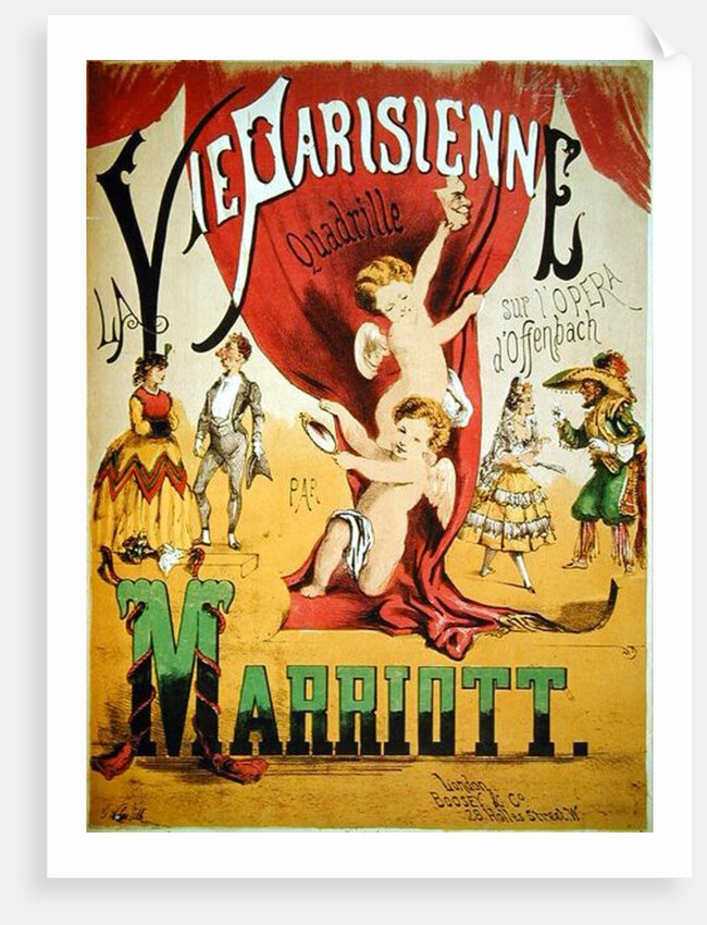 Cover of the score sheet for 'La Vie Parisienne Quadrille' by Charles Marriott by English School