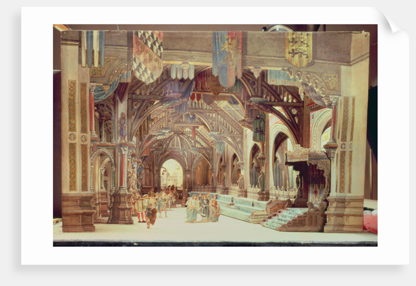 Stage model for the opera 'Tannhauser' by Richard Wagner by German School