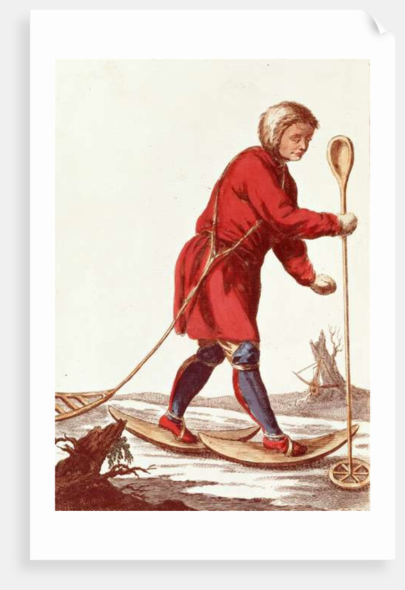 An Ostiak Hunting Ermine by Russian School