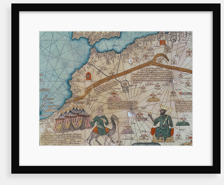 Detail from a copy of the Catalan Atlas by Abraham Cresques