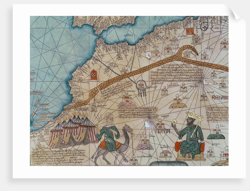 Detail from a copy of the Catalan Atlas by Abraham Cresques