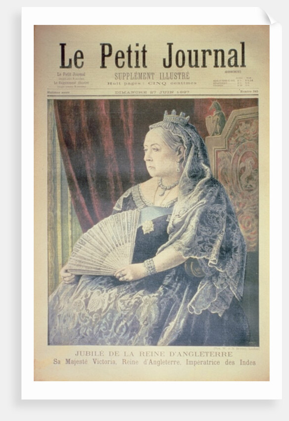 Jubilee of the Queen of England, front cover of 'Le Petit Journal', 27 June 1897 by French School
