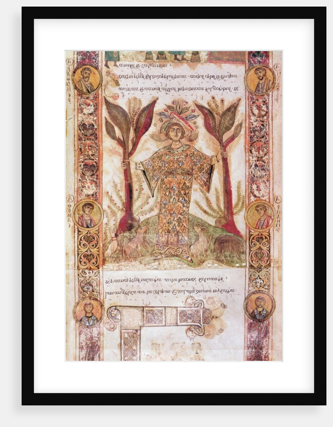 Tellus, from Exultet I, c.1030 by Italian School