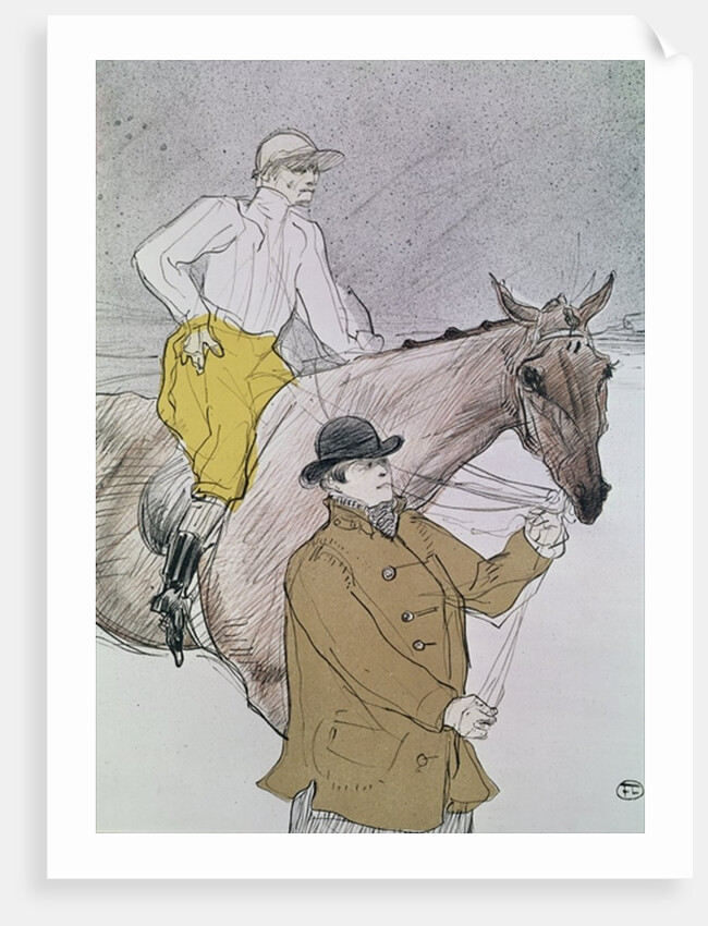 The jockey led to the start by Henri de Toulouse-Lautrec