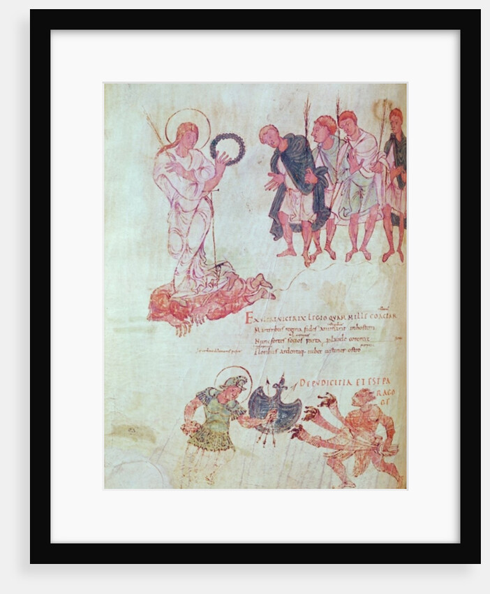 Fol.15.083 from the Psychomachia by Prudentius by School French
